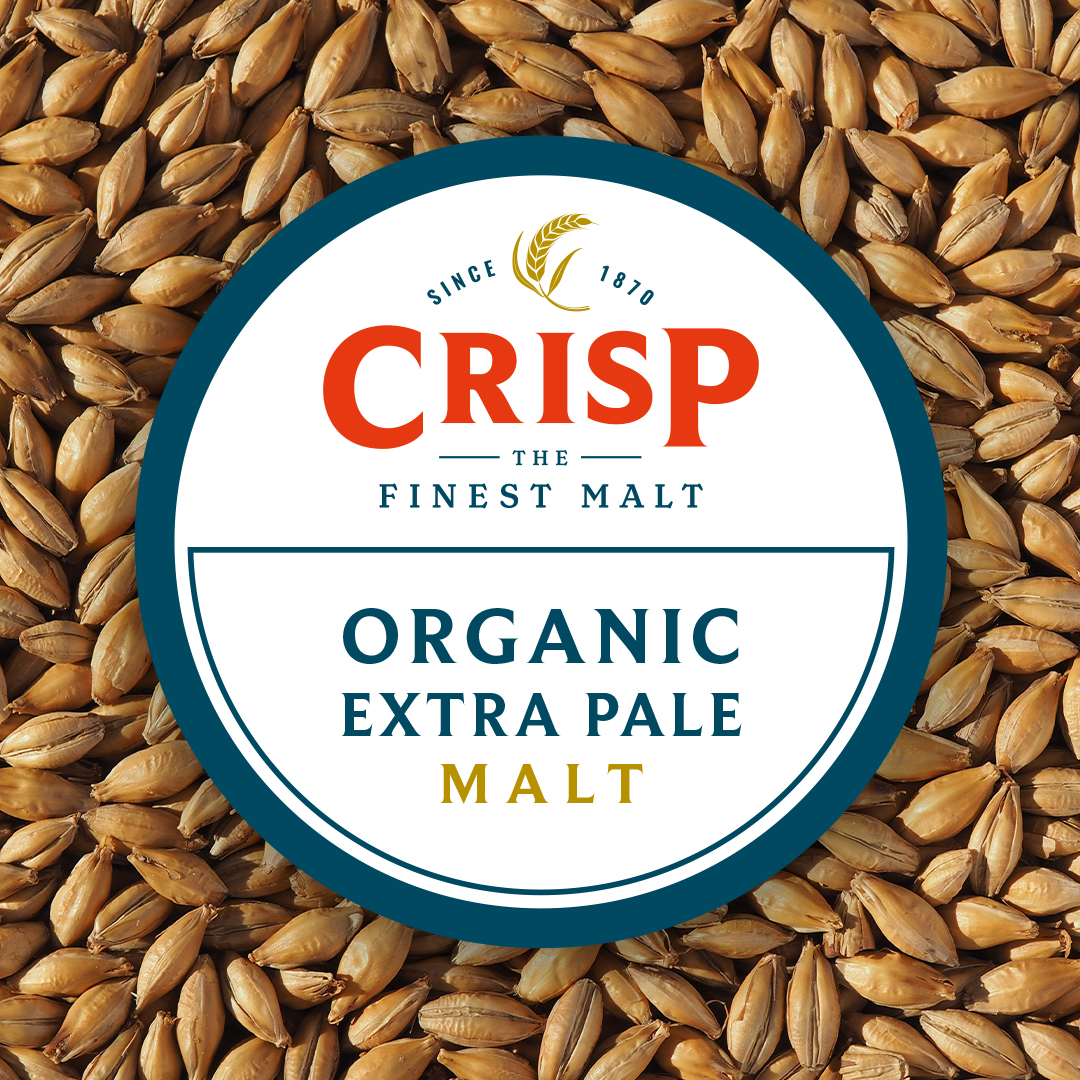 Organic Extra Pale Malt | A brewers low colour malt for lagers and pale ales; grains malted by Crisp Malt.
