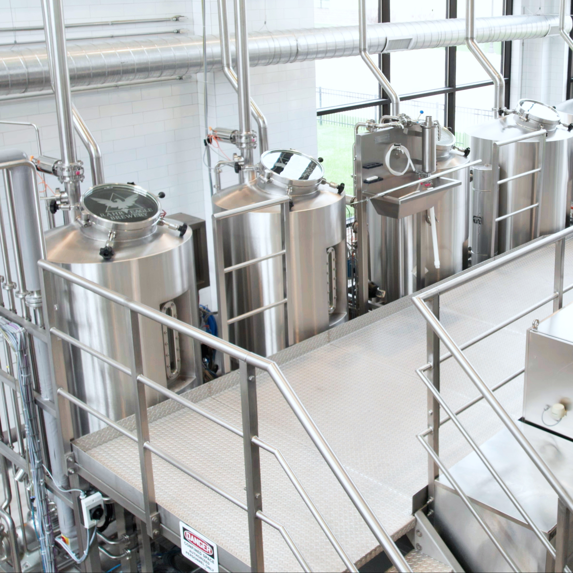 Rahr Eagle Brewery's 2.5 bbl Esau & Huber brewing system